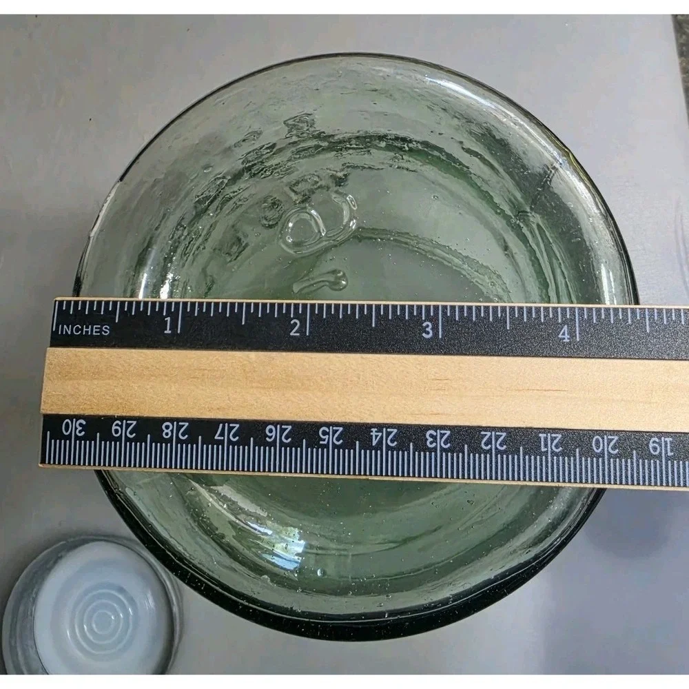 Mason's Patent Nov. 30th 1858 Light Green Fruit Jam Jar With Ball Lid 9.25